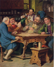 Vintage drinking prints, pubs, taverns, playing cards, etc.